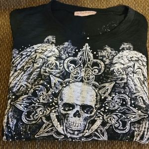 Woman's bling beaded long sleeve shirt